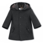 Sarah Louise Boys Grey Hooded Coat